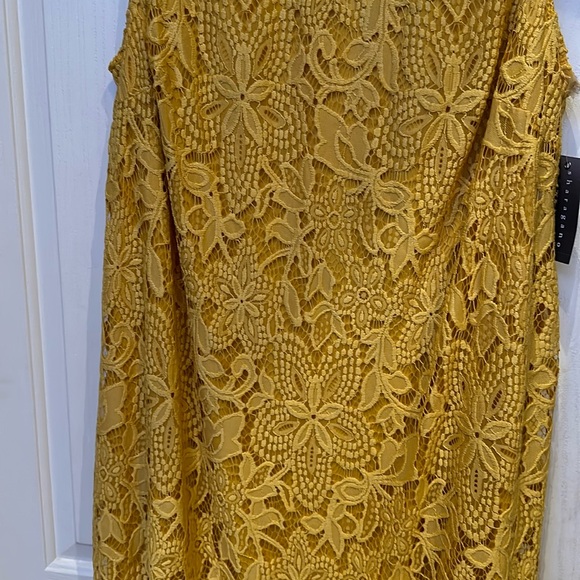 NWT Sharagano Womens color Autumn Gold Boat Neck Fully Lined - Picture 2 of 7